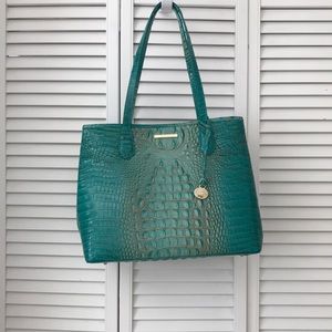 brand new teal Brahmin purse